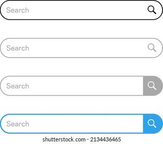 Internet search bar design set