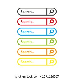 icono de la barra de búsqueda de Internet. Ilustración del vector
