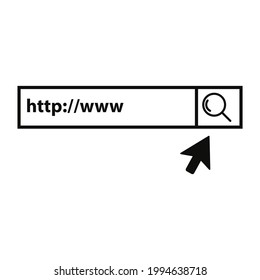 Internet search bar icon vector illustration