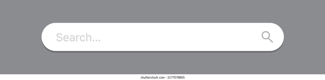 Internet search bar. Isolated search engine information retrieval system. Vector Plot