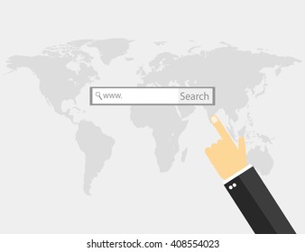 Internet search bar. Vector illustration