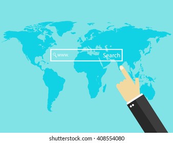 Internet search bar. Vector illustration