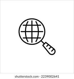 internet search with magnifier icon vector illustration on white background