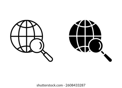 Internet search with magnifier icon vector. For mobile concept and web design. vector illustration