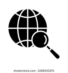 Internet search with magnifier icon vector. For mobile concept and web design. vector illustration