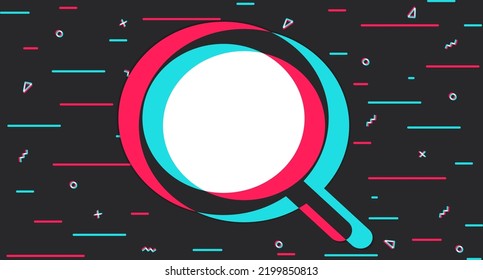 Internet search technologies. Search tools. Magnifying loupe. Vector illustration