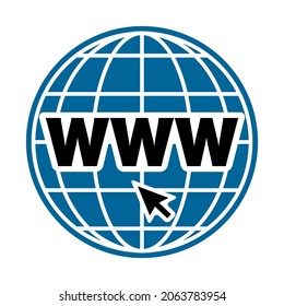 Internetsuche. Vektorgrafik von Web-Icon.