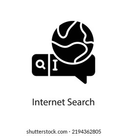 Internet Search vector Solid Icon Design illustration on White background. EPS 10 File 
