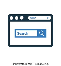 Internet search, web exploring icon. Editable vector isolated on a white background.