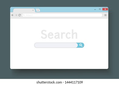 Internet Search Window.  Browser Tab  Flat Vector Illustration.