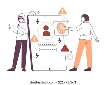 Internet secure connection threat, cyber attack protection. Cyber secure internet user, firewall and antivirus protection flat vector illustration. Secure internet technology