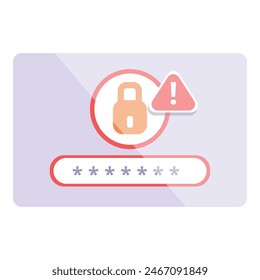 Internet secure password icon cartoon vector. Access user. Denied error