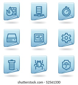 Internet security, blue sticker series