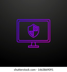 Internet security for computer outline nolan icon. Elements of security set. Simple icon for websites, web design, mobile app, info graphics
