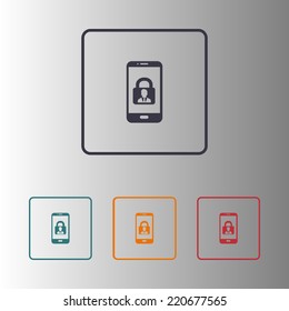Internet security concept  icon. Identification and protection simbol.