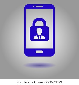 Internet security concept  icon. Identification and protection simbol.