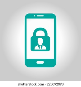 Internet security concept  icon. Identification and protection simbol.