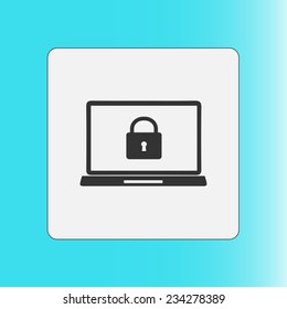 Internet security concept  icon. Identification and protection simbol.
