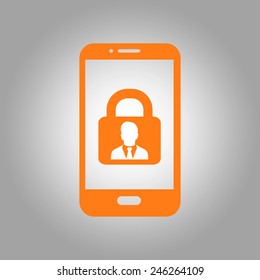 Internet security concept  icon. Identification and protection simbol.