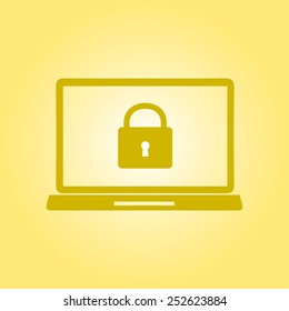 Internet security concept  icon. Identification and protection simbol.