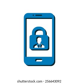 Internet security concept  icon. Identification and protection simbol.