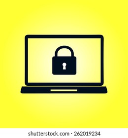 Internet security concept  icon. Identification and protection symbol.
