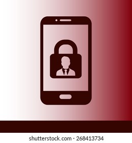 Internet security concept  icon. Identification and protection symbol.