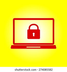 Internet security concept  icon. Identification and protection simbol.