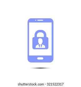 Internet security concept  icon. Identification and protection simbol.