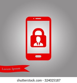Internet security concept  icon. Identification and protection simbol.