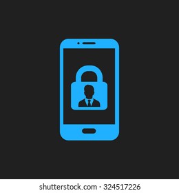 Internet security concept  icon. Identification and protection simbol.