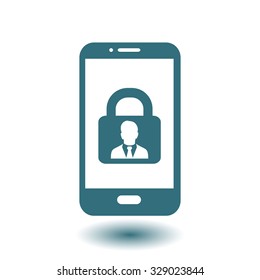 Internet security concept  icon. Identification and protection simbol.