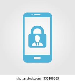 Internet security concept  icon. Identification and protection simbol.