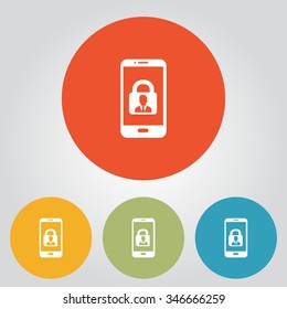 Internet security concept  icon. Identification and protection simbol.