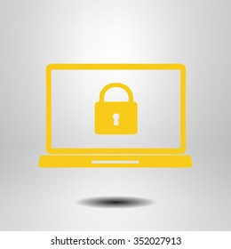Internet security concept  icon. Identification and protection simbol.