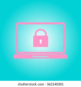 Internet security concept  icon. Identification and protection simbol.