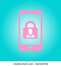 Internet security concept  icon. Identification and protection simbol.