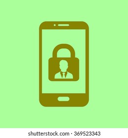 Internet security concept  icon. Identification and protection simbol.