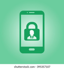 Internet security concept  icon. Identification and protection simbol.
