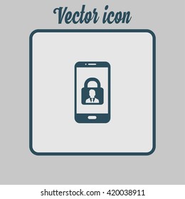 Internet security concept  icon. Identification and protection simbol.