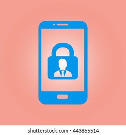 Internet security concept  icon. Identification and protection simbol.