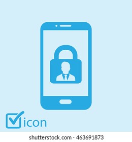 Internet security concept  icon. Identification and protection simbol.