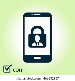 Internet security concept  icon. Identification and protection simbol.