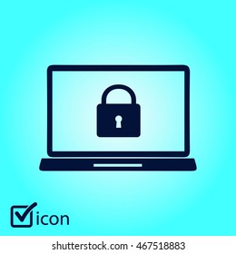Internet security concept  icon. Identification and protection simbol.