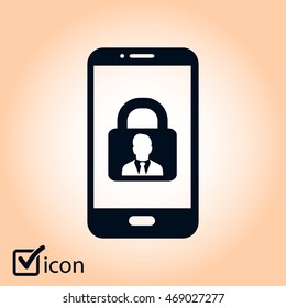 Internet security concept  icon. Identification and protection simbol.