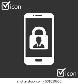 Internet security concept  icon. Identification and protection simbol.