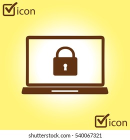 Internet security concept  icon. Identification and protection symbol.