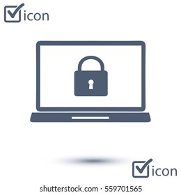 Internet security concept  icon. Identification and protection symbol.