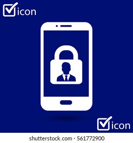 Internet security concept  icon. Identification and protection symbol.
