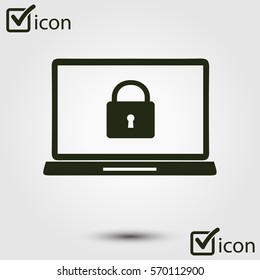 Internet security concept  icon. Identification and protection symbol.